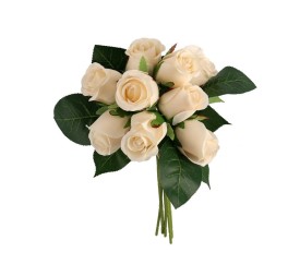 RAMO ATADO CAPULLOS SURT. X9-30CM MARFIL