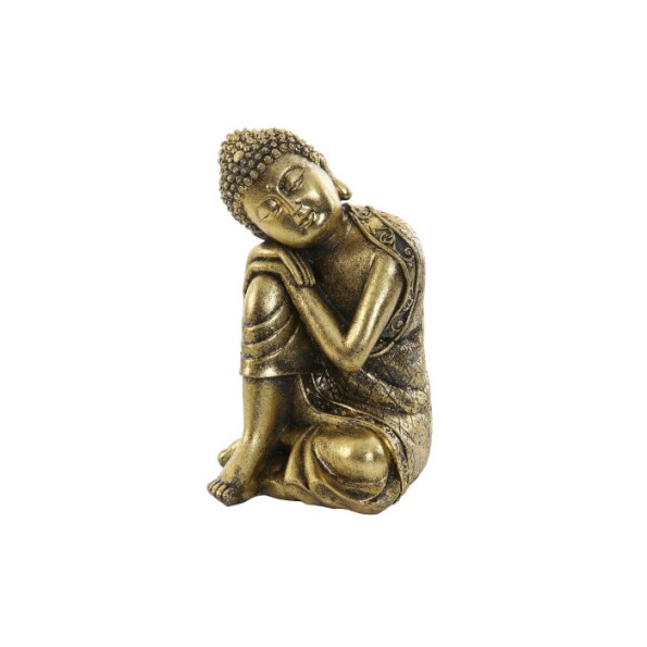 FIGURA RESINA 13X13X22 BUDA ENVEJECIDO DORADO