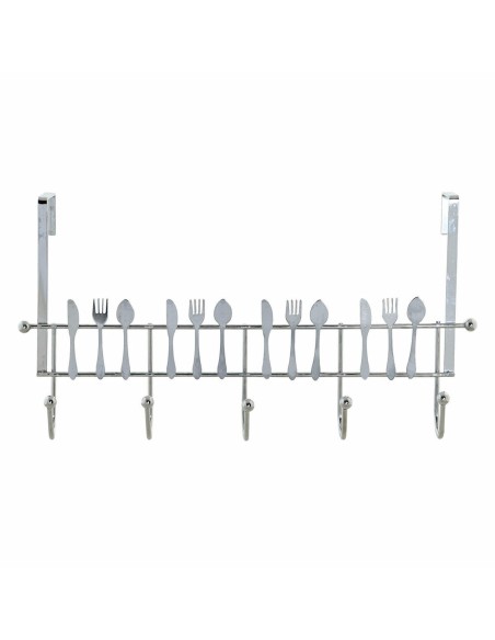 PERCHERO METAL 34X17X9 CUBIERTOS CROMADO PLATEADO