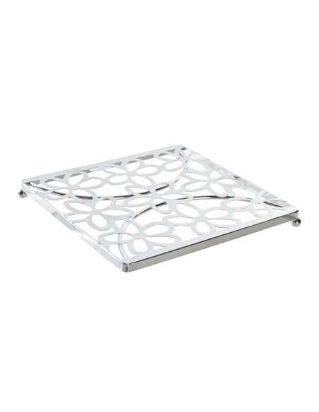 SALVAMANTEL METAL 18X18X1,5 MARGARITAS CROMADO