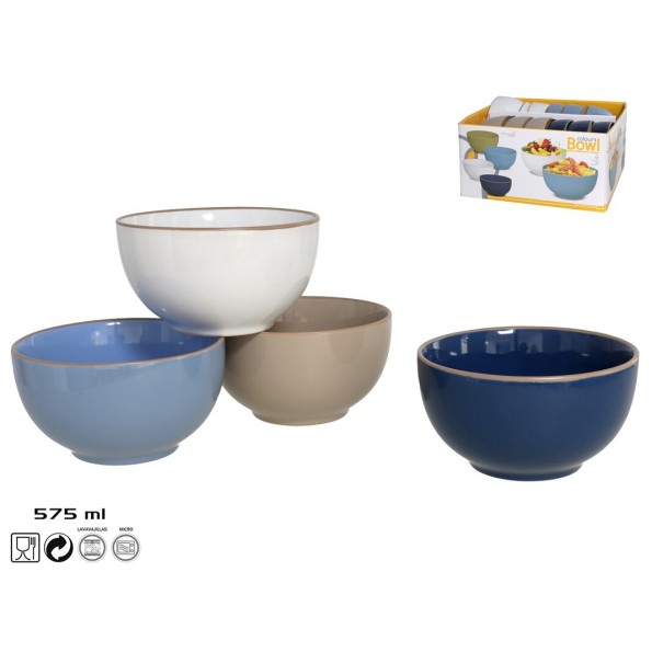 BOWL GRÉS COLOURS 575ML 4 SURTIDOS