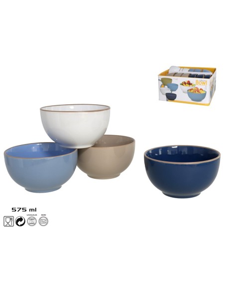 BOWL GRÉS COLOURS 575ML 4 SURTIDOS