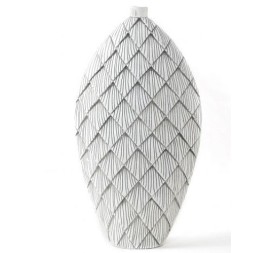 JARRON RESINA 26X12X51 BLANCO