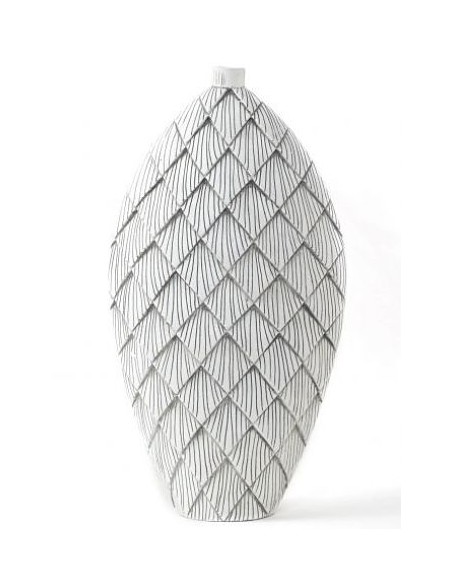 JARRON RESINA 26X12X51 BLANCO