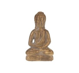 ESTATUA BUDA TERRACOTA 12X9X21CM DORADO