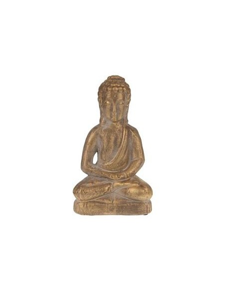 ESTATUA BUDA TERRACOTA 12X9X21CM DORADO