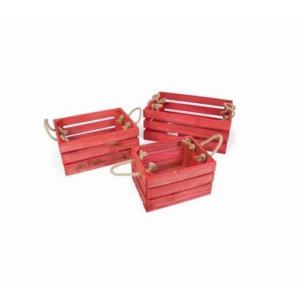 CAJA MADERA WARREN X3 ROJA