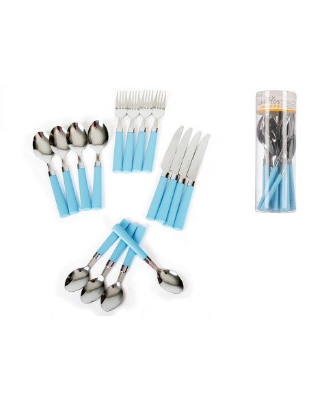 SET-16 CUBIERTOS AZUL SANTORINI