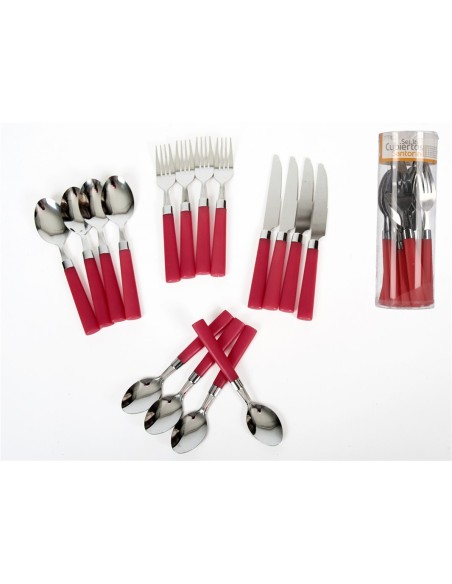 SET-16 CUBIERTOS ROJO SANTORINI