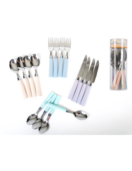 SET-16 CUBIERTOS MULTICOLOR SANTORINI