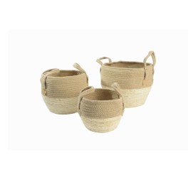 CESTA SET 3 JUTE FIBRA 33X33X30 NATURAL