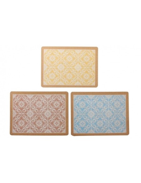 INDIVIDUAL CORCHO 40X30X0,5 AZULEJOS 3 SURT.