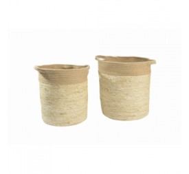 CESTA SET 2 JUTE FIBRA 36X36X40 NATURAL