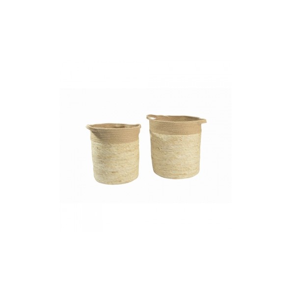 CESTA SET 2 JUTE FIBRA 36X36X40 NATURAL