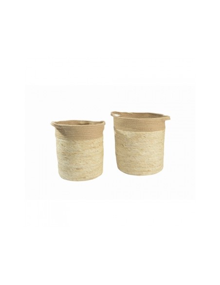 CESTA SET 2 JUTE FIBRA 36X36X40 NATURAL