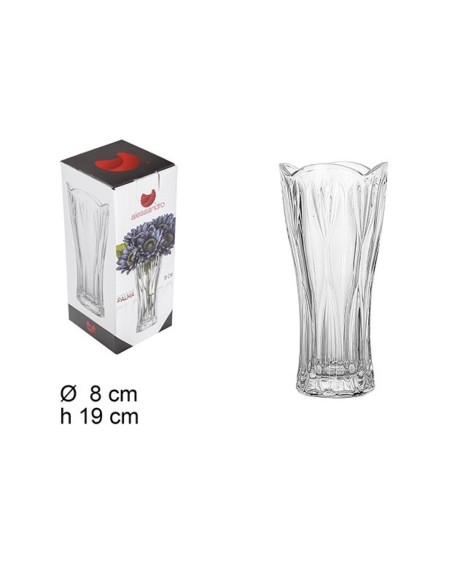 FLORERO CRISTAL PALMA 8X19CM