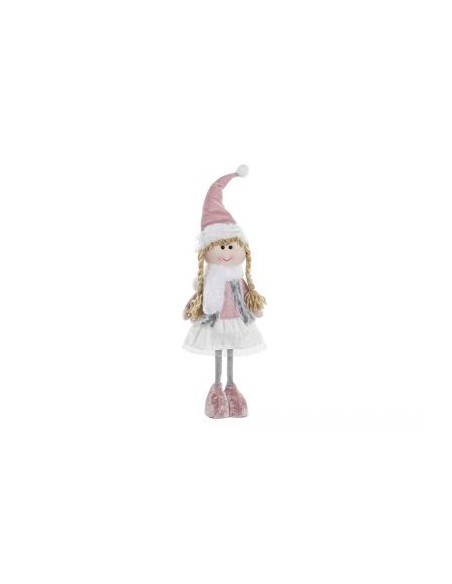 FIGURA POLIESTER 15X10X41 NIÑA ROSA