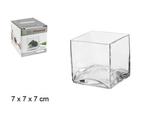 FLORERO CRISTAL CUADRADO 7x7x7CM
