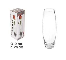 FLORERO CRISTAL ABOMBADO 9X28CM