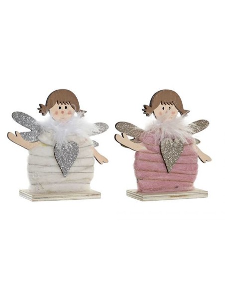 DECORACION MADERA POLIESTER 15X5X15 ANGEL 2 SURT.