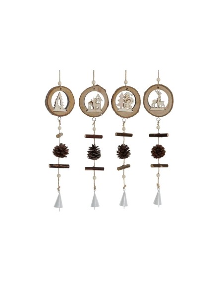 DECORACION COLGANTE MDF PIÑA 8X4X42 4 SURT.