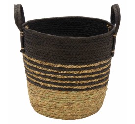 HAYDEN SWIRL BASKET BLACK D18H16