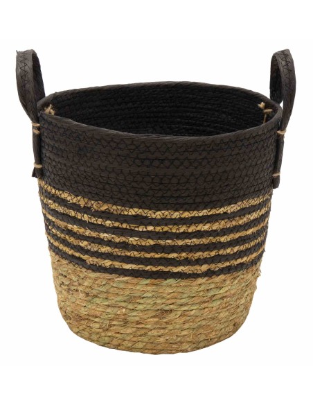 HAYDEN SWIRL BASKET BLACK D18H16