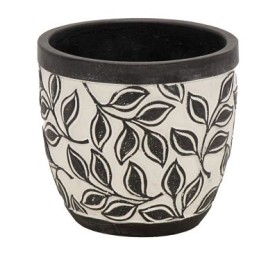 OLEA EGG POT BLACK D13.5H12.5