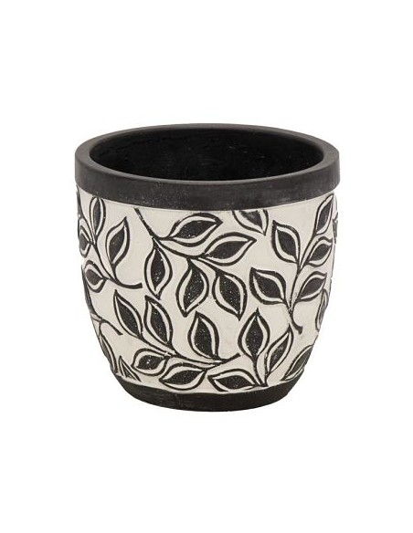 OLEA EGG POT BLACK D13.5H12.5