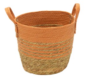 HAYDEN SWIRL BASKET ORANGE D22H21