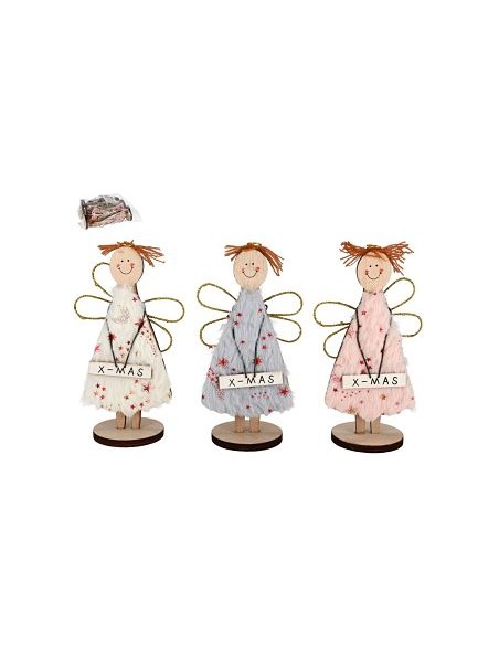 ANGEL C/BASE CARTEL X-MAS 17CM 3STD