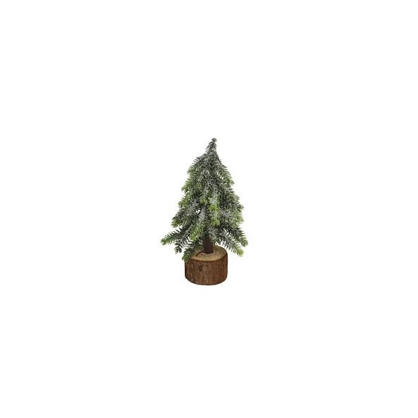 ÁRBOL NAVIDAD NEVADO BASE DE TRONCO 20CM