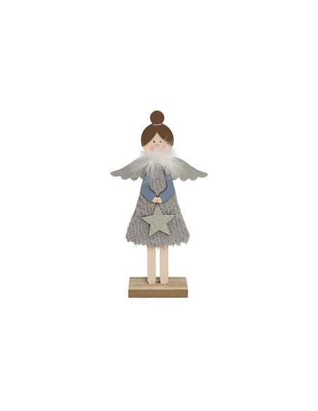 ÁNGEL GRIS C/ESTRELLA 33X17X5,5CM