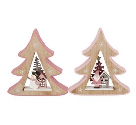 ÁRBOL NAVIDAD CON ESCENA 16X14,5X2CM 2ST