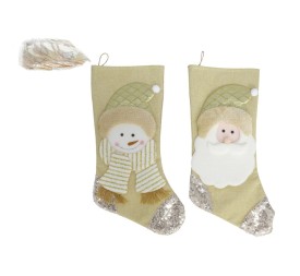 BOTA REGALOS ORO LENTEJUELAS 46X21CM 2ST