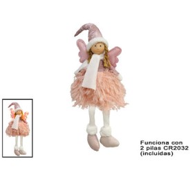 ÁNGEL ROSA C/ALAS ROSA 12 LUCES 55X14X11