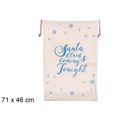 SACO NAVIDAD MARRON DECORADO 71x46cm