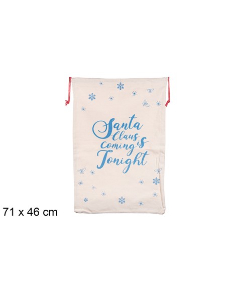 SACO NAVIDAD MARRON DECORADO 71x46cm