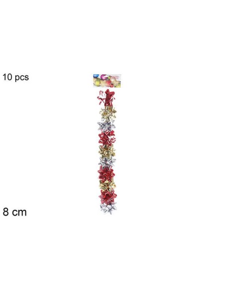 BLISTER 10 LAZOS NAVIDAD COLOR SURTIDO