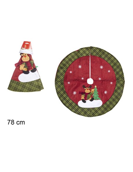 MANTA ARBOL NAVIDAD DECORADO CIERVO