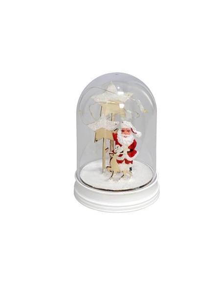 CÚPULA SANTA CLAUS 4 LED CÁLIDOS 9,5X14C