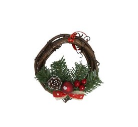 CORONA NAVIDAD RAMAS LAZOS DE LUNARES 15