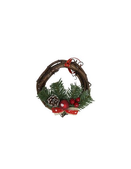 CORONA NAVIDAD RAMAS LAZOS DE LUNARES 15