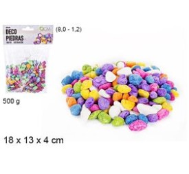 PIEDRAS DECORACION COLORES 500gr