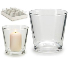 PORTAVELAS VASO RECTO TRANSPAREN 8X9DIAM