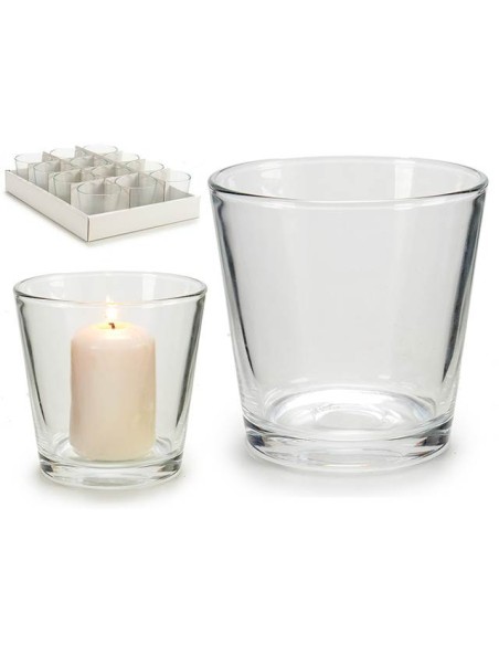 PORTAVELAS VASO RECTO TRANSPAREN 8X9DIAM