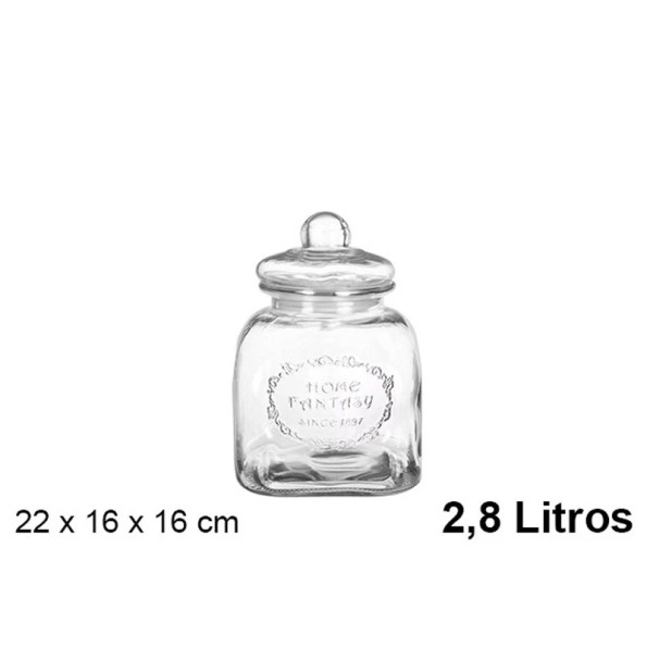 BOTE CRISTAL HERMETICO GALLETAS 2.8 L