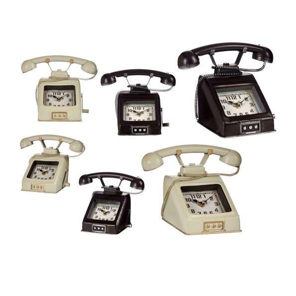 RELOJ DE METAL TELEFONO CLASICO SURT 2 COLORES