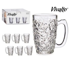 JARRA MUG VIDRIO 340ML ROMBOS