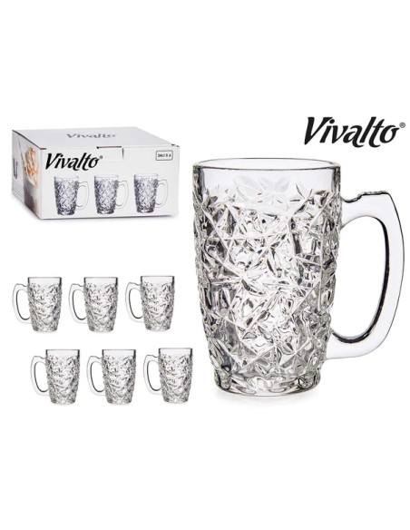 JARRA MUG VIDRIO 340ML ROMBOS